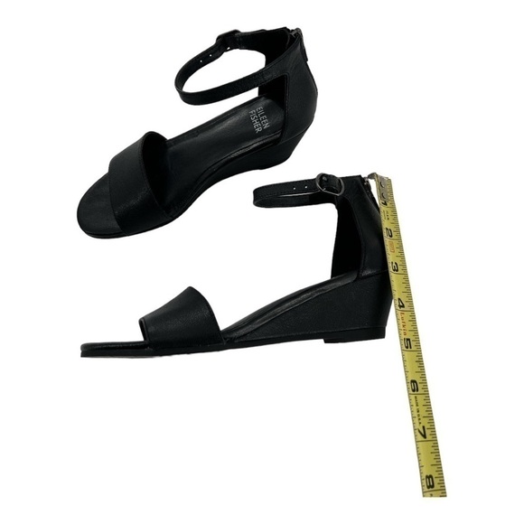 Eileen Fisher Mara Tumbled Leather Wedge Sandal size 5 - Picture 8 of 13